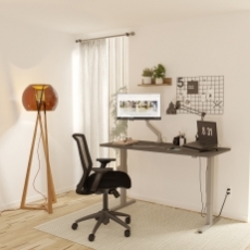 24” x 60” EXECUTIVE Home Office Sit To Stand Computer Desk and Ergonomic Chair