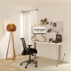 CONFIGURABLE EXECUTIVE Home Office Sit To Stand Computer Desk